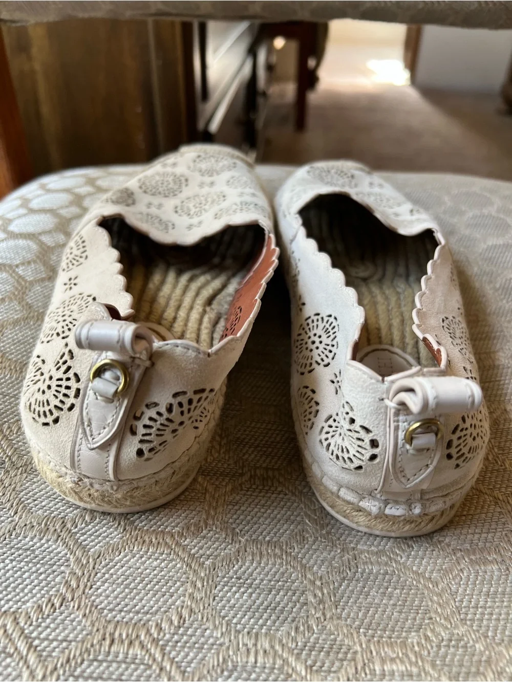 Coach Astor Rose cutout Espadrille Flats